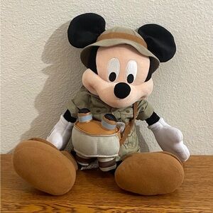 Disney Explorer Mickey Mouse Plush with Brown and Black
